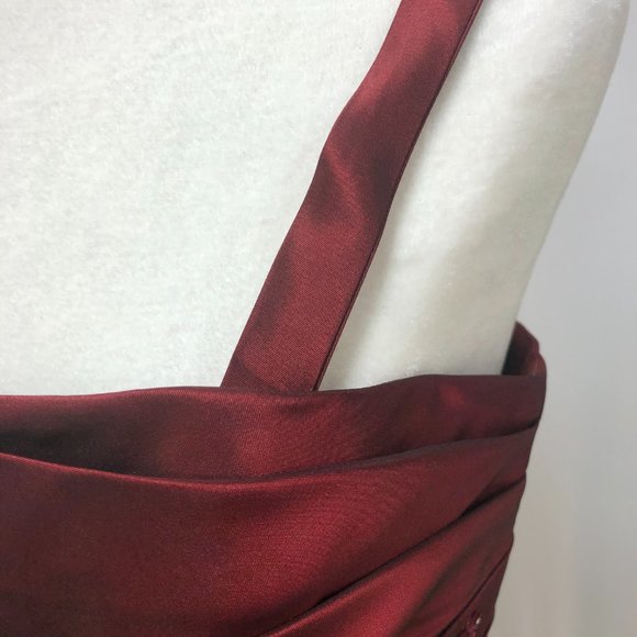 NEW 2-Piece Cranberry Mother of the Bride/Groom Formal Holiday Dress SIZE 6 - Picture 6 of 14